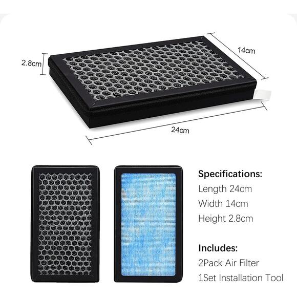Meowav Tesla Model 3 Model Y Air Filter HEPA12 Activated Carbon Cabin Air Filter - Picture 6 of 12